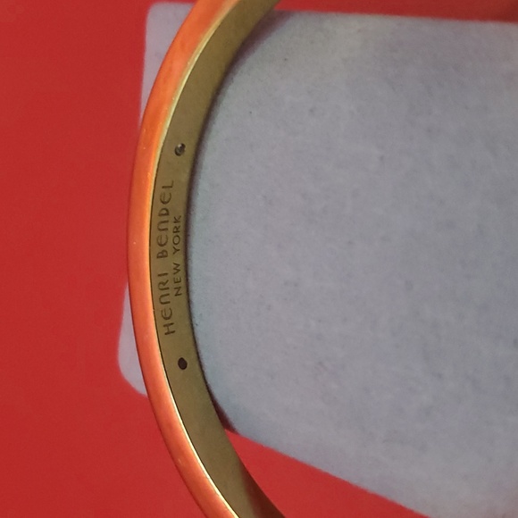 Henri Bendel SWAROVSKI Crystal Paved Skinny Rox Yellow Gold Bracelet Bangle - Picture 7 of 8